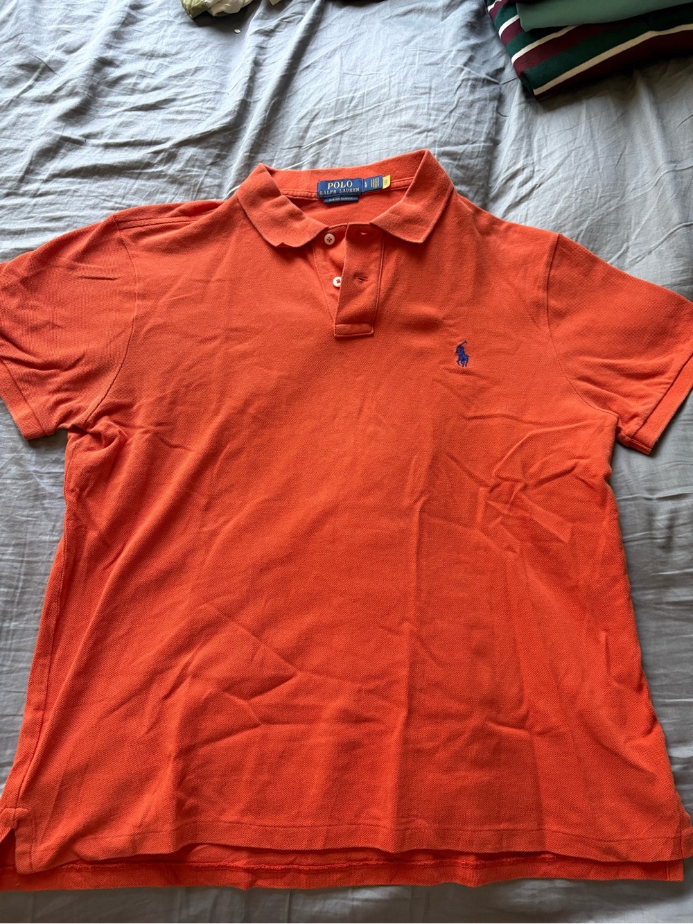 Ralph Lauren Men’s Orange Polo with Blue Pony